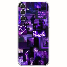 Aesthetic Purple Samsung Galaxy A34 5G Flexible TPU (Διάφανη Σιλικόνη)