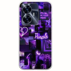 Aesthetic Purple Realme C55 Flexible TPU (Διάφανη Σιλικόνη)
