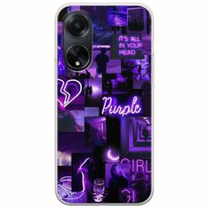 Aesthetic Purple Oppo A98 5G Flexible TPU (Διάφανη Σιλικόνη)