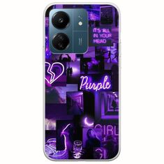 Aesthetic Purple Xiaomi Poco C65 Flexible TPU (Διάφανη Σιλικόνη)