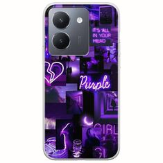 Aesthetic Purple Vivo Y36 4G / 5G Flexible TPU (Διάφανη Σιλικόνη)