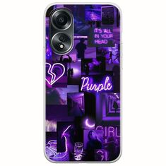 Aesthetic Purple Oppo A58 4G Flexible TPU (Διάφανη Σιλικόνη)