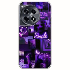 Aesthetic Purple OnePlus 12R 5G Flexible TPU (Διάφανη Σιλικόνη)