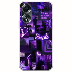 Aesthetic Purple Oppo A78 5G Flexible TPU (Διάφανη Σιλικόνη)