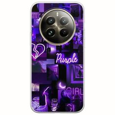 Aesthetic Purple Realme 12 Pro 5G Flexible TPU (Διάφανη Σιλικόνη)