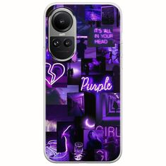 Aesthetic Purple Oppo Reno 10 5G Flexible TPU (Διάφανη Σιλικόνη)