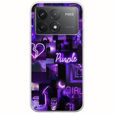 Aesthetic Purple Xiaomi Poco F6 Pro 5G Flexible TPU (Διάφανη Σιλικόνη)