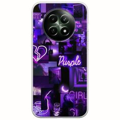 Aesthetic Purple Realme 12x 5G Flexible TPU (Διάφανη Σιλικόνη)