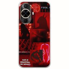 Aesthetic Red Huawei Nova 12s Flexible TPU (Διάφανη Σιλικόνη)