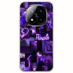Aesthetic Purple Xiaomi Redmi Note 14 Pro+ 5G Flexible TPU (Διάφανη Σιλικόνη)