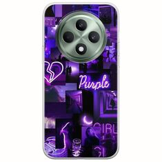 Aesthetic Purple Oppo Reno 12 FS 5G  Flexible TPU (Διάφανη Σιλικόνη)