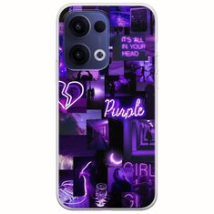 Aesthetic Purple Oppo Reno 13 5G Flexible TPU (Διάφανη Σιλικόνη)