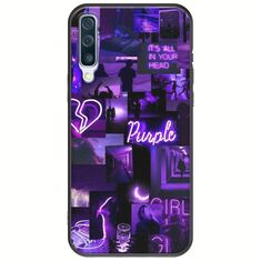 Aesthetic Purple Samsung Galaxy A50 Black TPU (Μαύρη Σιλικόνη)