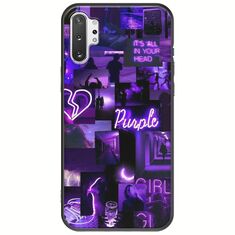 Aesthetic Purple Samsung Galaxy Note 10 Plus Black TPU (Μαύρη Σιλικόνη)