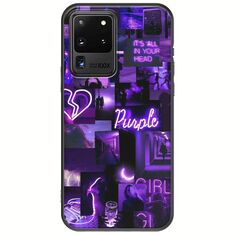 Aesthetic Purple Samsung Galaxy S20 Ultra Black TPU (Μαύρη Σιλικόνη)