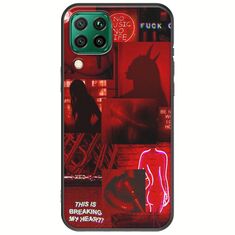 Aesthetic Red Huawei P40 Lite Black TPU (Μαύρη Σιλικόνη)