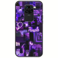 Aesthetic Purple Xiaomi Redmi Note 9 Black TPU (Μαύρη Σιλικόνη)