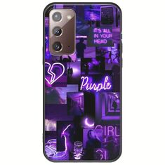 Aesthetic Purple Samsung Galaxy Note 20 Black TPU (Μαύρη Σιλικόνη)
