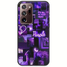 Aesthetic Purple Samsung Galaxy Note 20 Ultra Black TPU (Μαύρη Σιλικόνη)