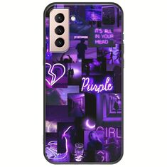 Aesthetic Purple Samsung Galaxy S21 Black TPU (Μαύρη Σιλικόνη)