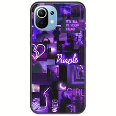 Aesthetic Purple Xiaomi Mi 11 Black TPU (Μαύρη Σιλικόνη)