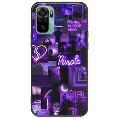 Aesthetic Purple Xiaomi Redmi Note 10 / 10s Black TPU (Μαύρη Σιλικόνη)