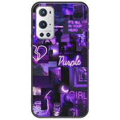 Aesthetic Purple OnePlus 9 Pro Black TPU (Μαύρη Σιλικόνη)
