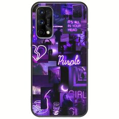 Aesthetic Purple Realme 7 5G Black TPU (Μαύρη Σιλικόνη)