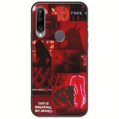 Aesthetic Red Huawei Y6p Black TPU (Μαύρη Σιλικόνη)