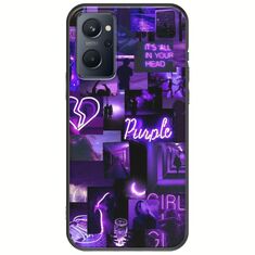 Aesthetic Purple Realme 9i Black TPU (Μαύρη Σιλικόνη)