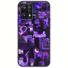 Aesthetic Purple Realme 9 Pro Plus Black TPU (Μαύρη Σιλικόνη)