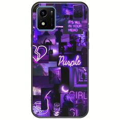 Aesthetic Purple Vivo Y01 Black TPU (Μαύρη Σιλικόνη)