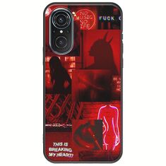 Aesthetic Red Huawei Nova 9 SE Black TPU (Μαύρη Σιλικόνη)