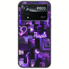 Aesthetic Purple Xiaomi Poco X4 Pro 5G Black TPU (Μαύρη Σιλικόνη)