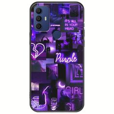Aesthetic Purple TCL 305 / 306 / 30E / 30SE Black TPU (Μαύρη Σιλικόνη)