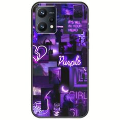 Aesthetic Purple Realme 9 4G Black TPU (Μαύρη Σιλικόνη)