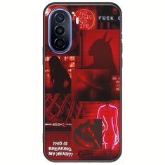 Aesthetic Red Huawei Nova Y70 Black TPU (Μαύρη Σιλικόνη)