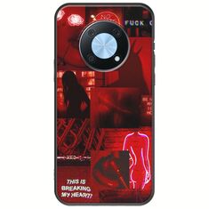 Aesthetic Red Huawei Nova Y90 Black TPU (Μαύρη Σιλικόνη)