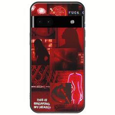 Aesthetic Red Google Pixel 6a 5G Black TPU (Μαύρη Σιλικόνη)