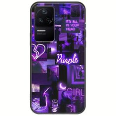 Aesthetic Purple Xiaomi Poco F4 5G Black TPU (Μαύρη Σιλικόνη)