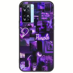 Aesthetic Purple Oppo A77 5G Black TPU (Μαύρη Σιλικόνη)