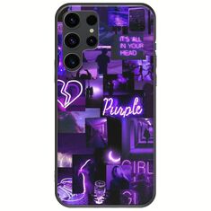 Aesthetic Purple Samsung Galaxy S23 Ultra 5G Black TPU (Μαύρη Σιλικόνη)