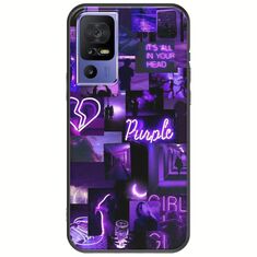 Aesthetic Purple TCL 40 SE Black TPU (Μαύρη Σιλικόνη)