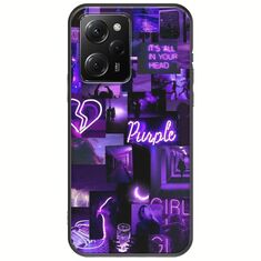 Aesthetic Purple Xiaomi Poco X5 Pro 5G Black TPU (Μαύρη Σιλικόνη)