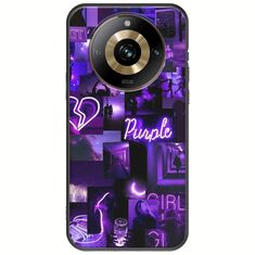 Aesthetic Purple Realme 11 Pro Plus 5G Black TPU (Μαύρη Σιλικόνη)