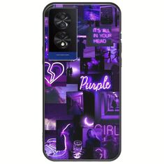 Aesthetic Purple TCL 40 NXTPAPER 4G Black TPU (Μαύρη Σιλικόνη)