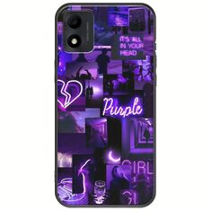 Aesthetic Purple TCL 305i Black TPU (Μαύρη Σιλικόνη)