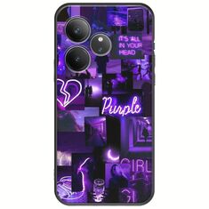 Aesthetic Purple Realme GT 6 5G Black TPU (Μαύρη Σιλικόνη)