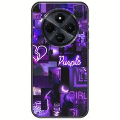 Aesthetic Purple Xiaomi Redmi 14C Black TPU (Μαύρη Σιλικόνη)
