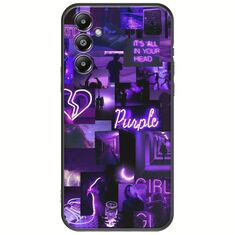 Aesthetic Purple Samsung Galaxy A16 4G / 5G Black TPU (Μαύρη Σιλικόνη)